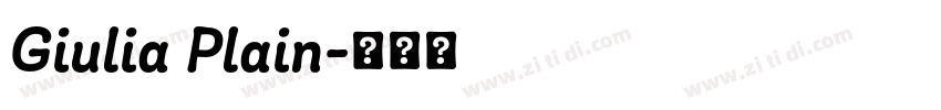 Giulia Plain字体转换